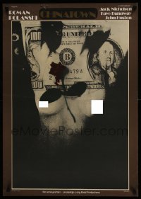 3f826 CHINATOWN Polish 23x32 1976 Roman Polanski, different Klimowski art of money & nude woman!