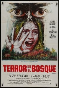 3f006 IN THE DEVIL'S GARDEN South American 1973 Lesley-Anne Down screams, terror stalks the woods!