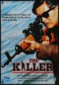 3f008 KILLER Spanish 1989 John Woo directed, image of Chow Yun-Fat w/assault rifle!