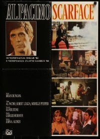 3f312 SCARFACE Yugoslavian 19x27 1984 Al Pacino, Michelle Pfeiffer, Brian De Palma, Oliver Stone