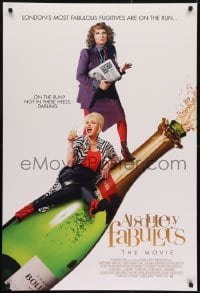 3g058 ABSOLUTELY FABULOUS: THE MOVIE int'l DS 1sh 2016 Jennifer Saunders, Joanna Lumley, champagne bottle!