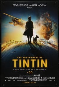 3g062 ADVENTURES OF TINTIN int'l teaser DS 1sh 2011 Spielberg's CGI version of the Belgian comic!