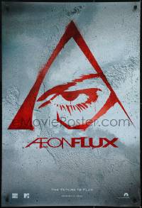 3g064 AEON FLUX teaser DS 1sh 2005 Charlize Theron, cool title artwork!