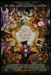 3g068 ALICE THROUGH THE LOOKING GLASS advance DS 1sh 2016 Walt Disney, Lewis Carroll, Mia Wasikowska!
