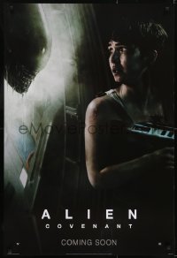3g077 ALIEN COVENANT style E int'l teaser DS 1sh 2017 Ridley Scott, Waterston and the creature!