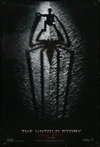3g086 AMAZING SPIDER-MAN int'l teaser DS 1sh 2012 shadowy image of Andrew Garfield climbing wall!