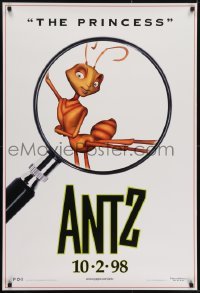 3g103 ANTZ advance 1sh 1998 Woody Allen, computer animated, Sharon Stone is the Princess!