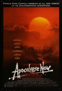 3g106 APOCALYPSE NOW 1sh R2001 Francis Ford Coppola, image of choppers over river!