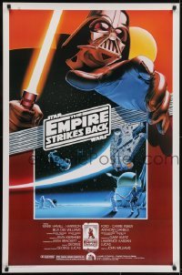 3g012 EMPIRE STRIKES BACK style A Kilian 1sh R1990 George Lucas sci-fi classic, cool artwork by Tom Jung!