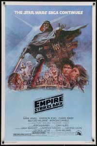 3g009 EMPIRE STRIKES BACK style B studio style 1sh 1980 George Lucas classic, art by Tom Jung!