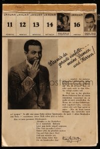 3h069 FILMWELT German 7x9 calendar 1931 with images of movie stars like Emil Jannings & more!