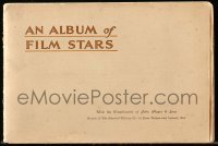 3h072 ALBUM OF FILM STARS English cigarette card album 1933 containing 50 color cards on 20 pages!