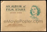 3h074 ALBUM OF FILM STARS second series English cigarette card album 1934 w/50 cards on 20 pages!