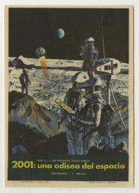 3h085 2001: A SPACE ODYSSEY vertical Spanish herald 1968 Stanley Kubrick, McCall art of astronauts!