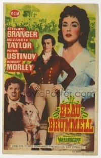 3h110 BEAU BRUMMELL Spanish herald 1955 different image of Elizabeth Taylor & Stewart Granger!