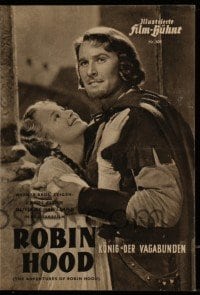 3h574 ADVENTURES OF ROBIN HOOD German program 1950 Errol Flynn, Olivia De Havilland, different!