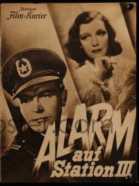 3h487 ALARM AUF STATION III German program 1939 Gustav Frohlich, directed by Phillip Lothar Mayring