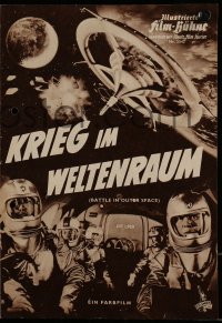 3h591 BATTLE IN OUTER SPACE German program 1960 Ishiro Honda's Uchu Daisenso, different images!