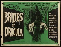 3j559 BRIDES OF DRACULA 1/2sh 1960 Terence Fisher, Hammer, Peter Cushing as Van Helsing!