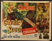 3j573 CAVALRY SCOUT 1/2sh 1955 western action image of cowboy Rod Cameron w/ gattling gun!