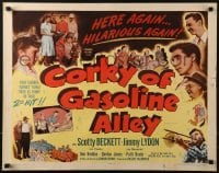 3j582 CORKY OF GASOLINE ALLEY 1/2sh 1951 Jimmy Lydon, Scotty Beckett in title role!