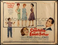 3j583 COURTSHIP OF EDDIE'S FATHER 1/2sh 1963 Ron Howard helps Glenn Ford choose his new mother!