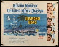 3j602 DIAMOND HEAD 1/2sh 1962 Heston, Mimieux, art of Hawaiian volcano by Howard Terpning!