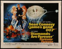 3j603 DIAMONDS ARE FOREVER 1/2sh 1971 art of Sean Connery as James Bond 007 by Robert McGinnis!