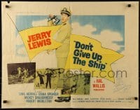 3j607 DON'T GIVE UP THE SHIP style A 1/2sh 1959 full-length image of Jerry Lewis in Navy uniform!
