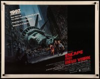 3j618 ESCAPE FROM NEW YORK 1/2sh 1981 John Carpenter, decapitated Lady Liberty by Jackson!