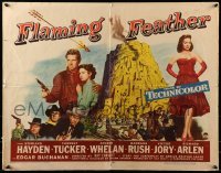 3j633 FLAMING FEATHER style A 1/2sh 1952 Sterling Hayden, Barbara Rush, Enright, Native American Indians!