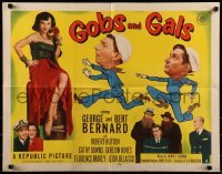 3j657 GOBS & GALS style A 1/2sh 1952 wacky art of sailors George & Bert Bernard + sexy Florence Marly!