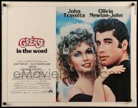 3j661 GREASE 1/2sh 1978 John Travolta & Olivia Newton-John in a most classic musical!
