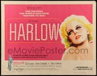 3j675 HARLOW 1/2sh 1965 great artwork of Carol Lynley as The Blonde Bombshell!