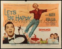 3j747 LET'S BE HAPPY style A 1/2sh 1957 Vera-Ellen & Tony Martin in a rocking and rolling romance!
