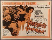 3j830 PLAYGIRLS & THE VAMPIRE 1/2sh 1963 they walked innocently into his arms, to meet the devil!