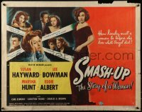 3j898 SMASH-UP style A 1/2sh 1946 Susan Hayward as the sexy alcoholic wife of crooner Lee Bowman!