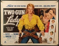 3j955 TWO-GUN LADY 1/2sh 1955 Peggie Castle had other weapons besides guns, and she used them!