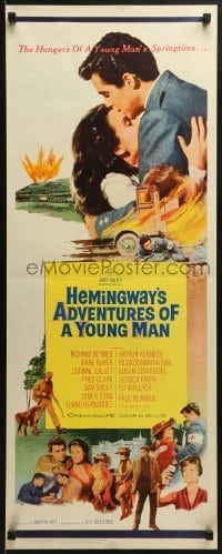 3j004 ADVENTURES OF A YOUNG MAN insert 1962 Ernest Hemingway novel, Paul Newman, Martin Ritt