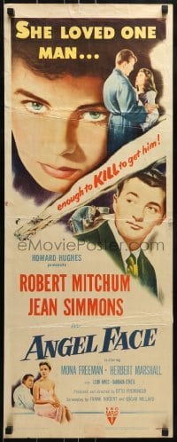 3j009 ANGEL FACE insert 1953 Robert Mitchum, pretty heiress Jean Simmons, Otto Preminger, Hughes