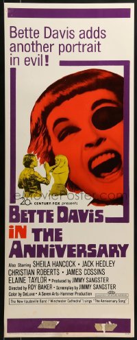 3j010 ANNIVERSARY insert 1967 Bette Davis with funky eyepatch in another portrait in evil!