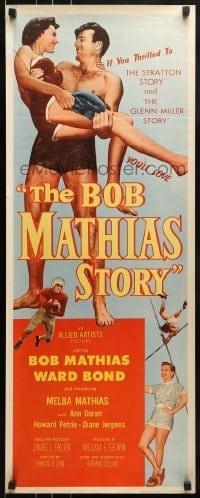 3j038 BOB MATHIAS STORY insert 1954 Olympic decathlon gold winner & his wife Melba!