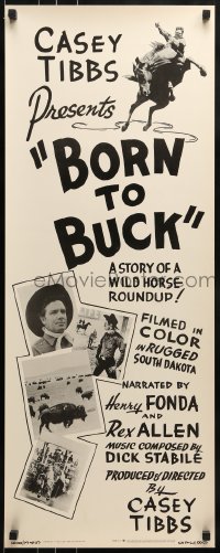 3j042 BORN TO BUCK insert 1968 Casey Tibbs presents & directs, cool rodeo images!
