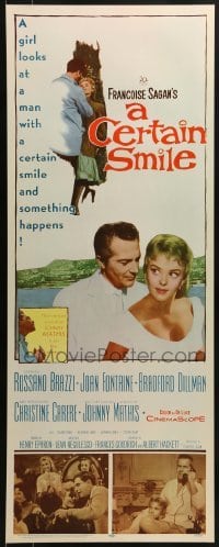3j056 CERTAIN SMILE insert 1958 Carere has affair with Joan Fontaine's husband Rossano Brazzi!