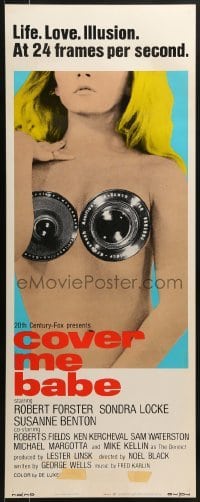 3j072 COVER ME BABE insert 1970 sexiest camera lense on nude girl image!