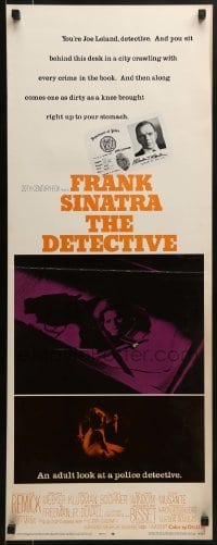 3j089 DETECTIVE insert 1968 Frank Sinatra as gritty New York City cop, an adult look at police!
