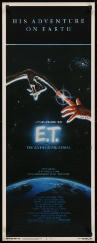 3j099 E.T. THE EXTRA TERRESTRIAL insert 1982 by artist John Alvin, Spielberg's sci-fi classic!