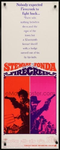 3j107 FIRECREEK insert 1968 James Stewart & Henry Fonda meet in the heat of it all!