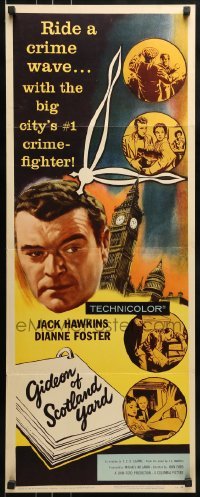 3j132 GIDEON OF SCOTLAND YARD insert 1958 John Ford, Dianne Foster, Inspector Jack Hawkins in London!