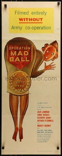 3j310 OPERATION MAD BALL insert 1957 screwball comedy filmed entirely without Army co-operation!